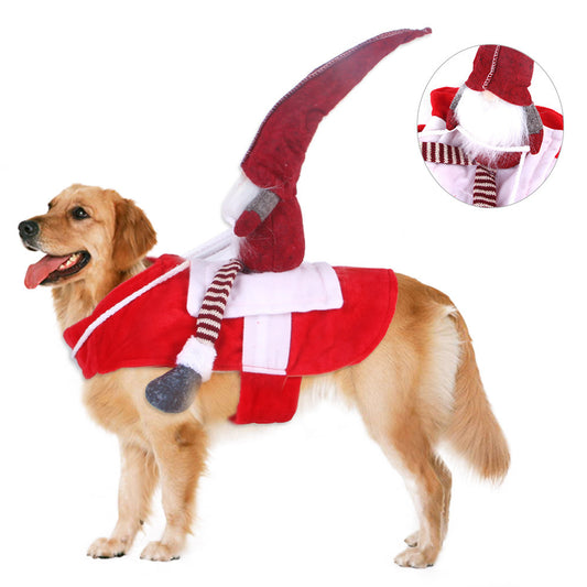 Pet Christmas Riding Costume Pet Costume Cosplay.
