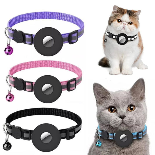 Reflective Collar Waterproof Holder Case For Air tag Protective Cover Cat Kitten Nylon Collar